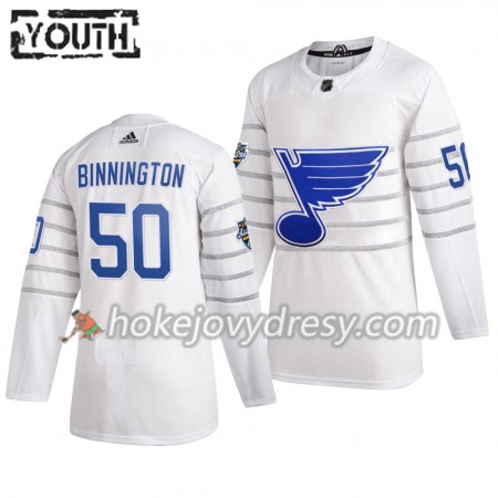 Dětské Hokejový Dres St. Louis Blues Jordan Binnington 50 Bílá Adidas 2020 NHL All-Star Authentic